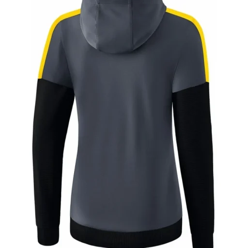 Erima Damen Trainingsjacke mit Kapuze Squad grau-gelb