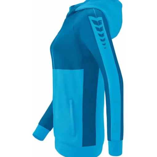Erima Damen Trainingsjacke mit Kapuze Six Wings blau