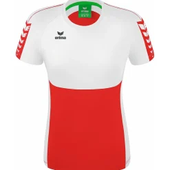 Erima Damen T-Shirt Six Wings rot-weiß