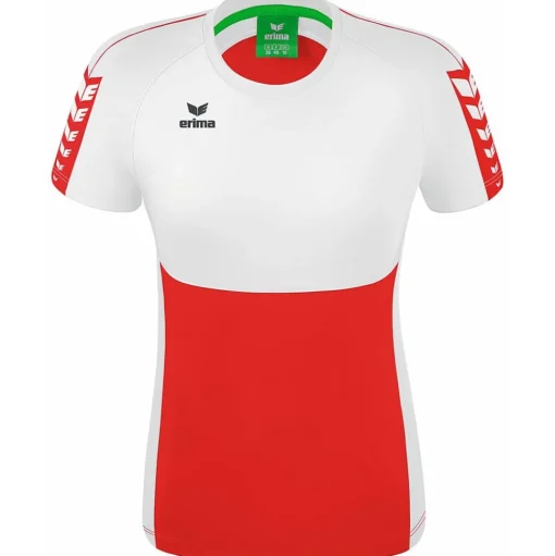 Erima Damen T-Shirt Six Wings rot-weiß