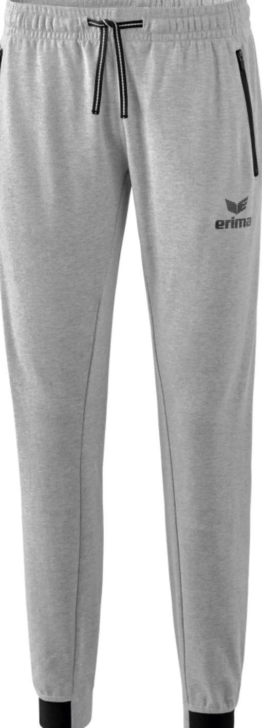 Erima Essential Damen Sweathose hellgrau melange-schwarz