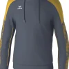 Erima EVO STAR Kapuzensweat slate grey gelb