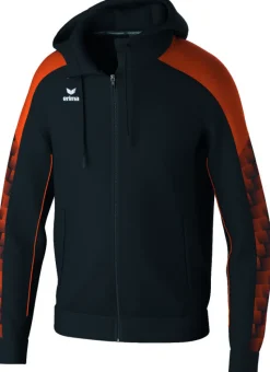 Erima EVO STAR Trainingsjacke mit Kapuze schwarz orange