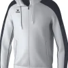 Erima EVO STAR Trainingsjacke mit Kapuze weiß schwarz