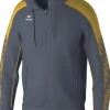Erima EVO STAR Trainingsjacke mit Kapuze slate grey gelb