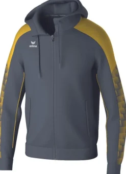 Erima EVO STAR Trainingsjacke mit Kapuze slate grey gelb