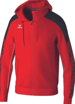 Erima EVO STAR Trainingsjacke mit Kapuze rot schwarz