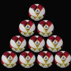 Erima Fußball Ballpaket 10x HYBRID Training 2.0 rot lime inkl. Ballsack | Größe 4