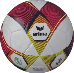 Erima Fußball Ballpaket 10x HYBRID Training 2.0 rot lime inkl. Ballsack | Größe 4
