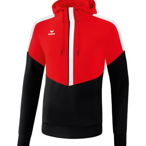 Erima Herren Hoodie Squad rot-schwarz-weiß