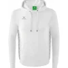 Erima Herren Kapuzensweat Essential Team weiß-grau