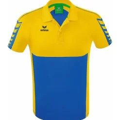 Erima Herren Polo Shirt Six Wings blau-gelb