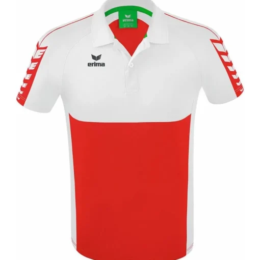 Erima Herren Polo Shirt Six Wings rot-weiß