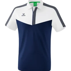 Erima Herren Poloshirt Squad weiß-blau-grau
