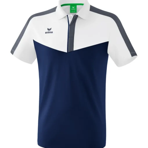 Erima Herren Poloshirt Squad weiß-blau-grau