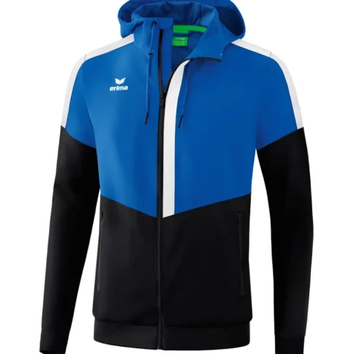 Erima Herren Tracktop Jacke mit Kapuze Squad blau-schwarz