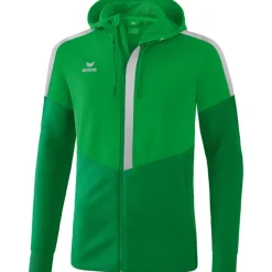 Erima Herren Trainingsjacke mit Kapuze Squad grün-grau