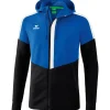 Erima Herren Trainingsjacke mit Kapuze Squad blau-schwarz