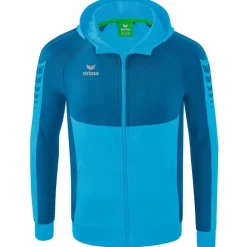 Erima Herren Trainingsjacke mit Kapuze Six Wings blau