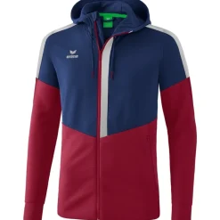 Erima Herren Trainingsjacke mit Kapuze Squad blau-rot-grau