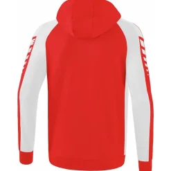 Erima Herren Trainingsjacke mit Kapuze Six Wings rot-weiß