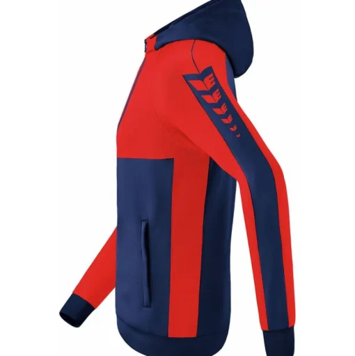 Erima Herren Trainingsjacke mit Kapuze Six Wings blau-rot