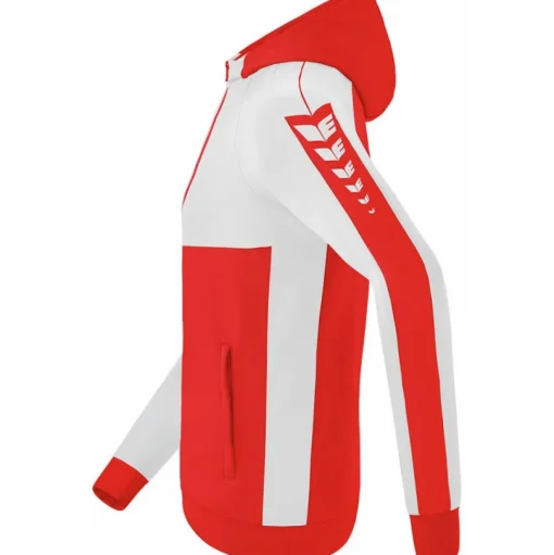 Erima Herren Trainingsjacke mit Kapuze Six Wings rot-weiß