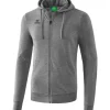 erima Kapuzensweatjacke grau melange