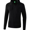 erima Kapuzensweatjacke schwarz
