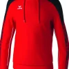Erima Kinder EVO STAR Kapuzensweat rot schwarz