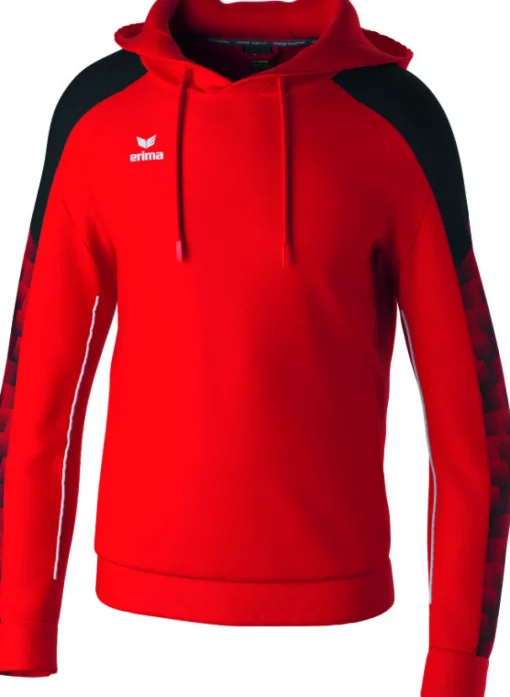 Erima Kinder EVO STAR Kapuzensweat rot schwarz