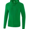 erima Kinder Kapuzensweatjacke smaragd