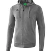 erima Kinder Kapuzensweatjacke grau melange