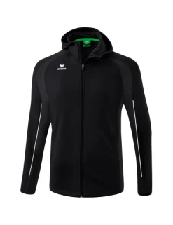 erima Kinder LIGA STAR Trainingsjacke mit Kapuze schwarz/weiß