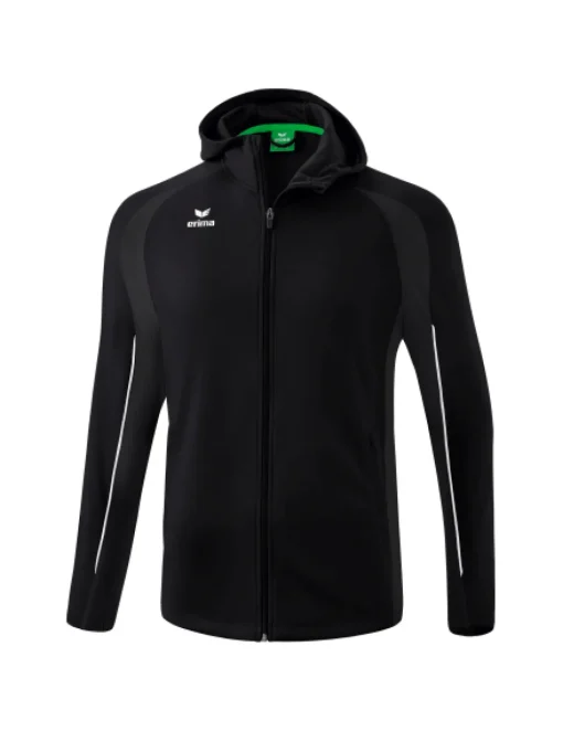 erima Kinder LIGA STAR Trainingsjacke mit Kapuze schwarz/weiß