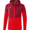 Erima Kinder Trainingsjacke mit Kapuze Squad rot