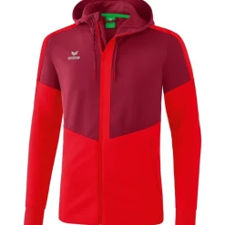 Erima Kinder Trainingsjacke mit Kapuze Squad rot