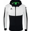 Erima Kinder Trainingsjacke mit Kapuze Six Wings schwarz
