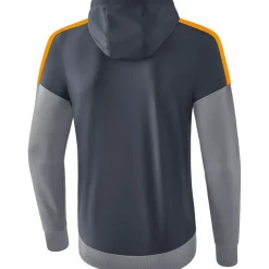 Erima Kinder Trainingsjacke mit Kapuze Squad grau-orange
