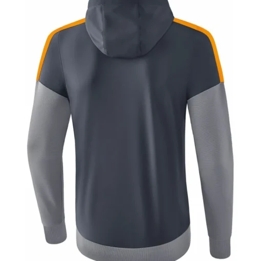 Erima Kinder Trainingsjacke mit Kapuze Squad grau-orange