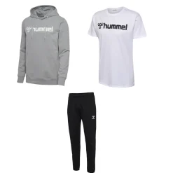 Hummel Freizeit/Leisure Set weiß grau schwarz
