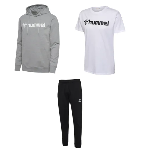 Hummel Freizeit/Leisure Set weiß grau schwarz