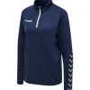 Hummel Hmlauthentic 24 Half Zip Sweatshirt Woman marine
