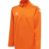 Hummel Hmlcore XK Half Zip Poly Sweat Kids orange tiger