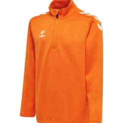 Hummel Hmlcore XK Half Zip Poly Sweat Kids orange tiger