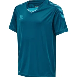 Hummel Hmlcore XK Poly Jersey S/S Kids blue coral