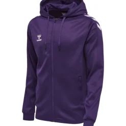 Hummel Hmlcore XK Poly Zip Hood Sweat acai/white