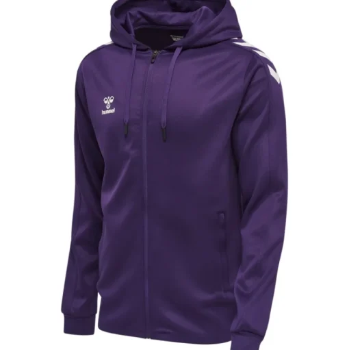 Hummel Hmlcore XK Poly Zip Hood Sweat acai/white