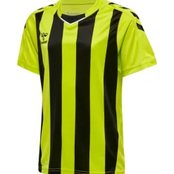 Hummel Hmlcore XK Striped Jersey S/S Kids lime popsicle/black