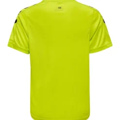 Hummel Hmlcore XK Striped Jersey S/S Kids lime popsicle/black